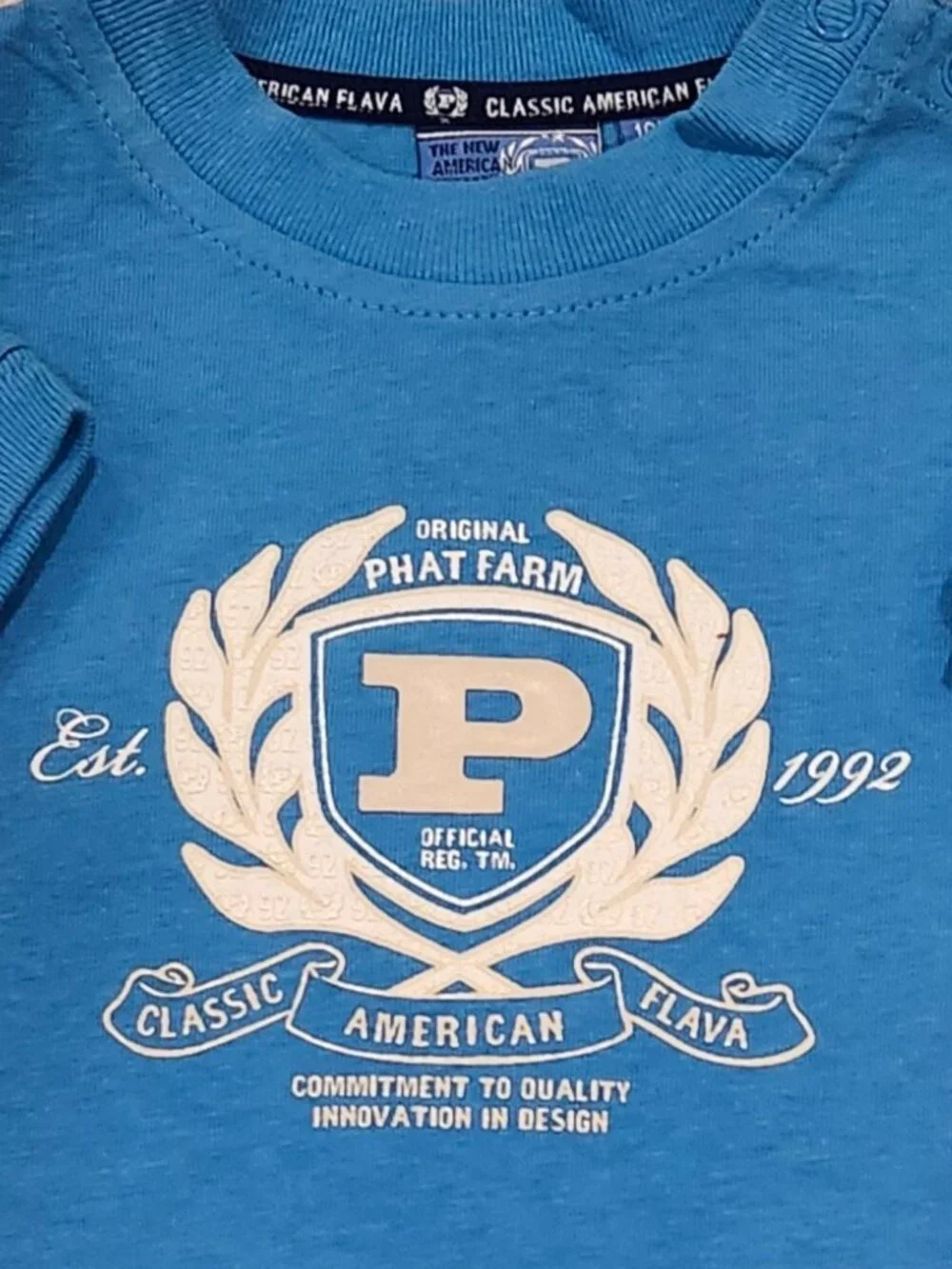 Phat Farm - Boys' Blue Signature Logo Tee